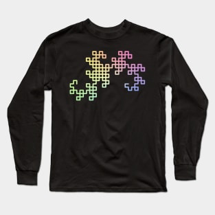 Dragon Curve Fractal Long Sleeve T-Shirt